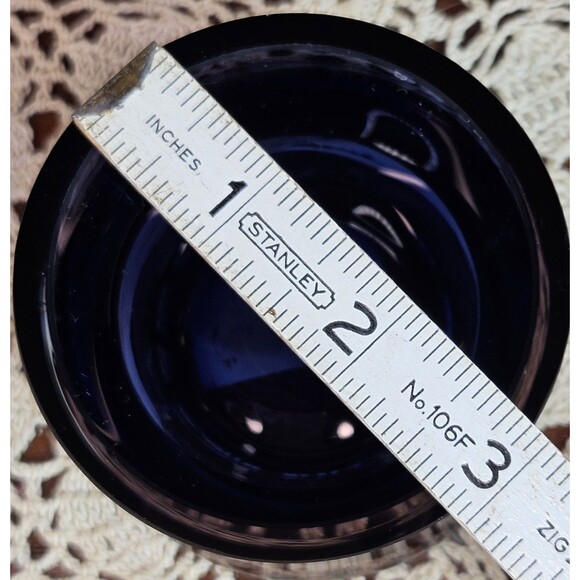 Thick Cobalt Blue Votive Candle Holder w/ Clear Heavy Bottom Poland LSA - Picture 7 of 7